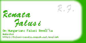 renata falusi business card